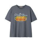 BITTERCELLS Sunset Orange Tee-Dark Grey