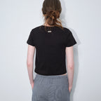 FRIVER07 Bottle cotton crop t-shirt_Black