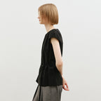 ARTID Cap sleeve flat line blouse_BLACK