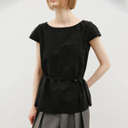 ARTID Cap sleeve flat line blouse_BLACK