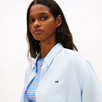 TOMMY JEANS Linen blend relaxed shirt_blue