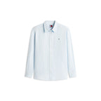 TOMMY JEANS Linen blend relaxed shirt_blue