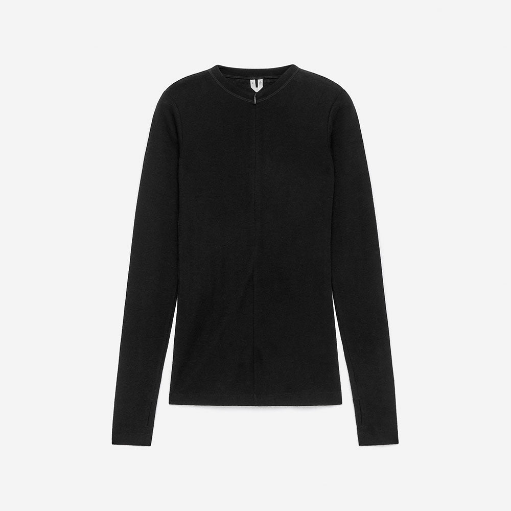 ARKET (W) Half Zip Wool Top (1296196-002) (Black)