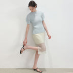 PLEATSMOOD Melo volume shirring pleated top_skyblue