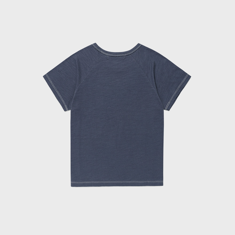 CAVISH VINTAGE FLOWER RAGLAN SS TEE NAVY(CV2GMFT510A)