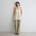 portofcall sophia sleeveless lace top_lemon custard