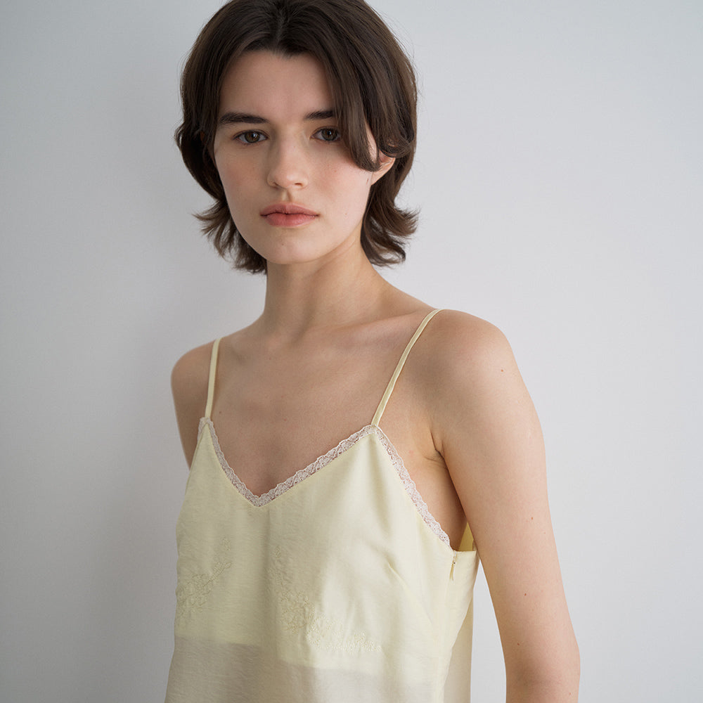 portofcall sophia sleeveless lace top_lemon custard
