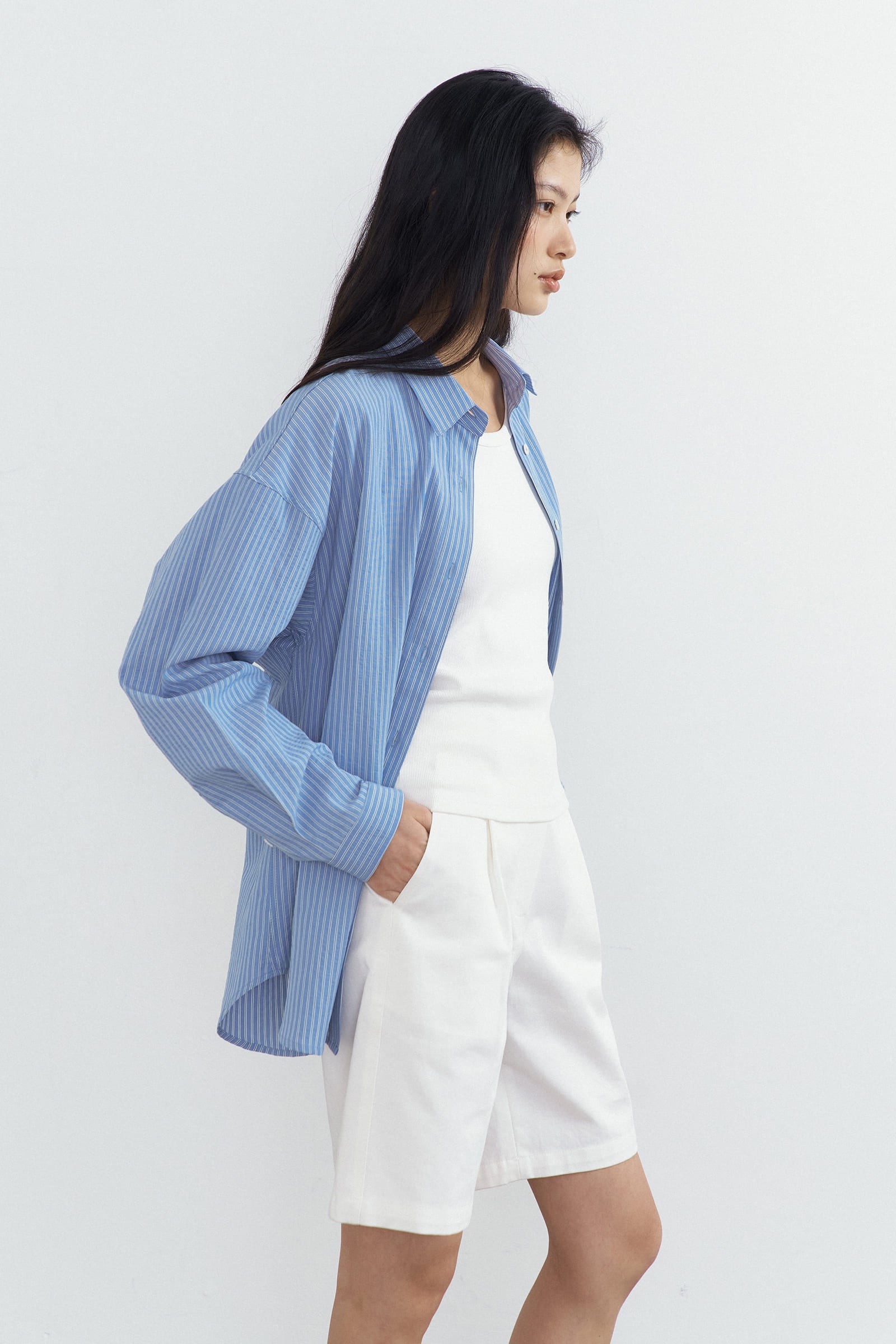 HACER Breeze Stripe Shirt (Blue Stripe)