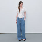 FRIVER07 Lace pintuck shirring blouse [FRSP06BL14]_Ivory