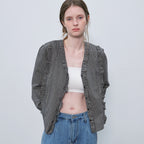 FRIVER07 Check pintuck ruffle blouse [FRSP06BL10]_Black