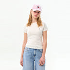 TOMMY JEANS Slim Jersey Short Sleeve T-Shirt_Ivory