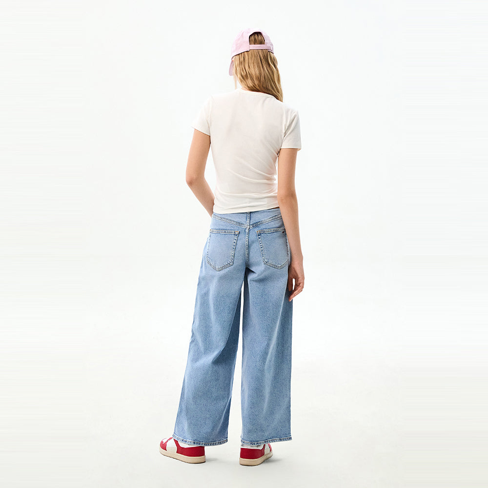 TOMMY JEANS Slim Jersey Short Sleeve T-Shirt_Ivory