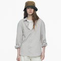 Nothing written Poplin stripe shirt (Gray, W)
