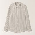 Nothing written Poplin stripe shirt (Black stripe, W)