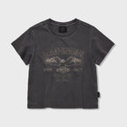 HARLEY-DAVIDSON COLLECTIONS® [Women] Eagle Crop T-Shirt Charcoal HH26111059