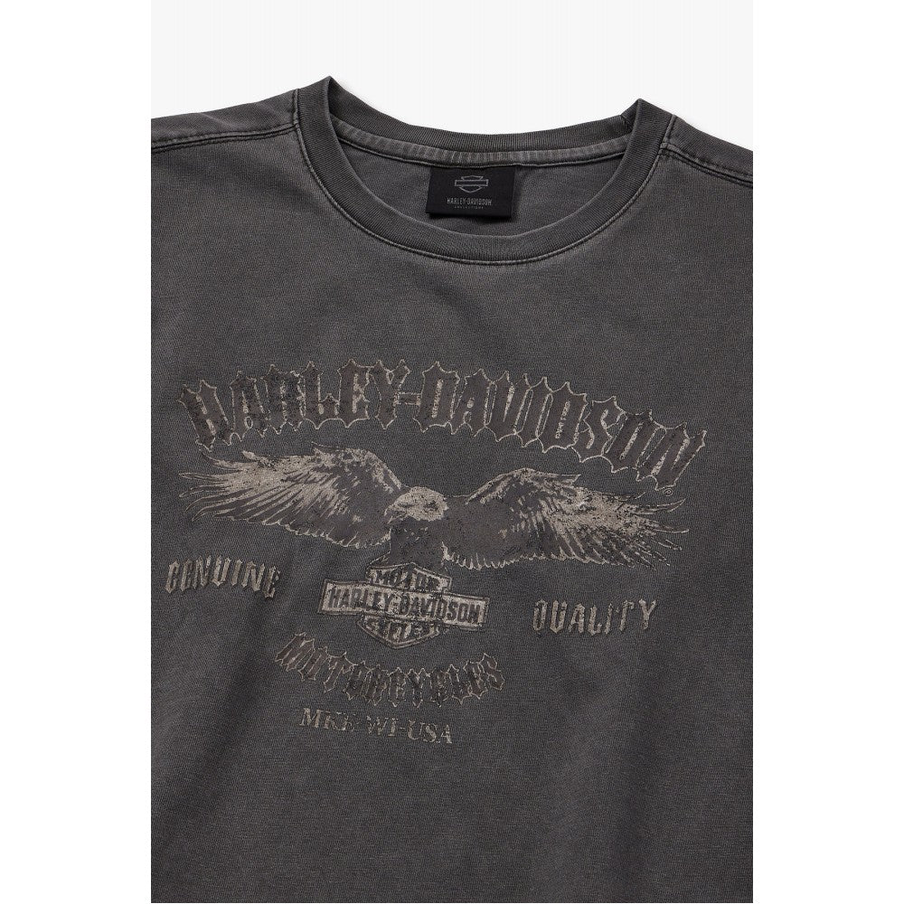HARLEY-DAVIDSON COLLECTIONS® [Women] Eagle Crop T-Shirt Charcoal HH26111059
