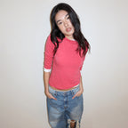 MMM 3/4 Sleeve T-shirts_Red