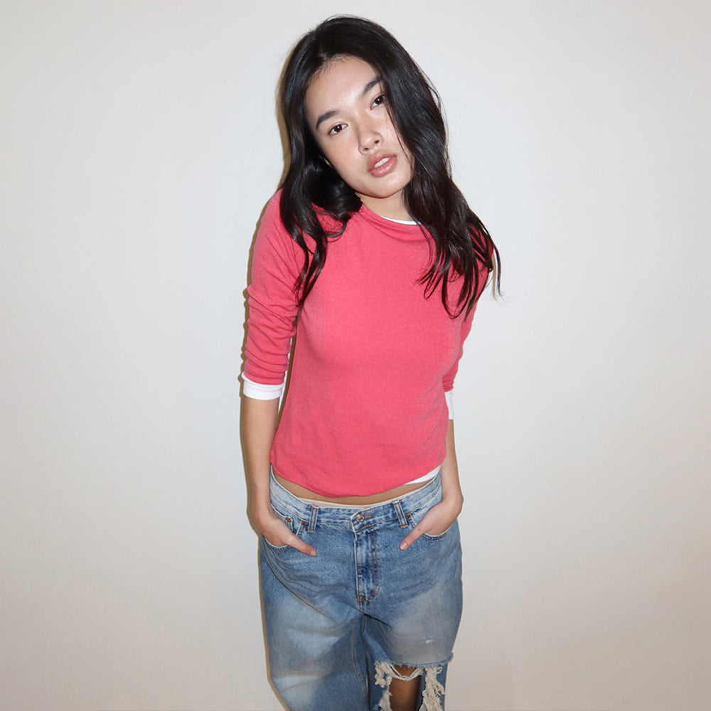 MMM 3/4 Sleeve T-shirts_Red