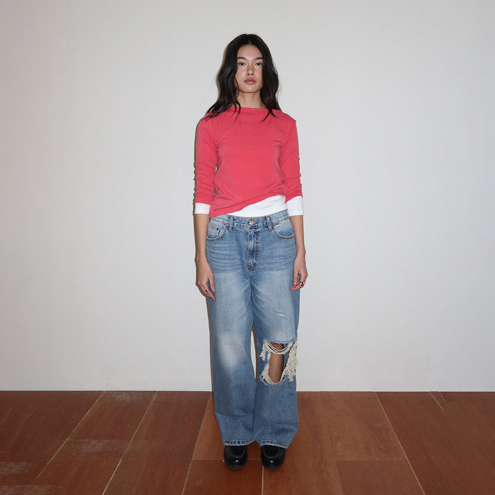 MMM 3/4 Sleeve T-shirts_Red