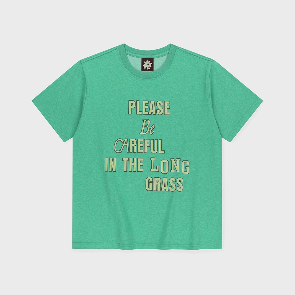 SUNLOVE Rough Sign Tee Heather Green