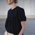 kuho plus Pintuck Detail Blouse Navy (KE6360M05R)