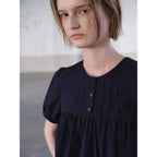 kuho plus Pintuck Detail Blouse Navy (KE6360M05R)