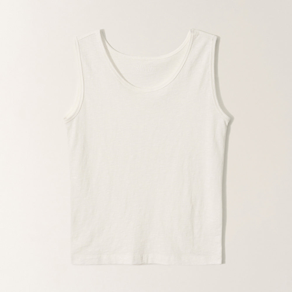 Nothing written Soft cotton tank (White)