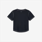 NEW BALANCE NBNEG3W652 / WOMEN Essential Ribbed Short Sleeve T-Shirt (NAVY)