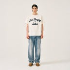 SATUR Setter logo embroidered Voyage short sleeve t-shirt Resort ivory