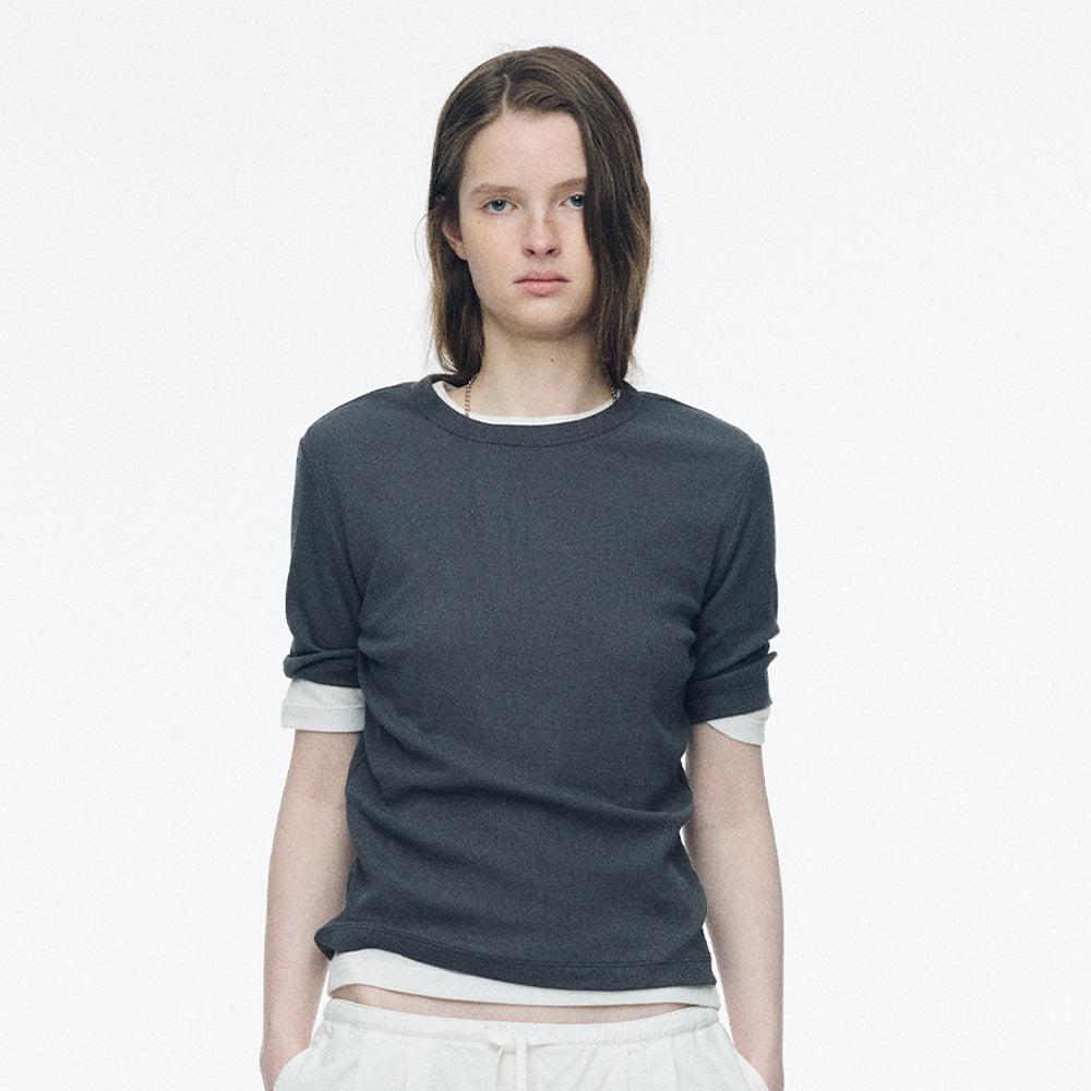 Nothing written Muse slim t-shirt (Deep charcoal)