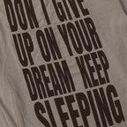 BADBLOOD w-tee25-174 KEEP SLEEPING Boat Neck Loose Fit Tee - Sand
