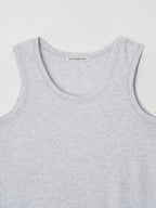 L'EAU Isaac cotton sleeveless_melange white