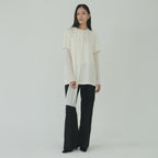 Moon Lee Silky Short-sleeve Blouse_Ivory