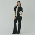 Moon Lee Silky Short-sleeve Blouse_Black