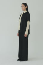 Moon Lee Silky Short-sleeve Blouse_Black