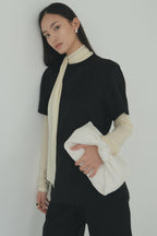 Moon Lee Silky Short-sleeve Blouse_Black