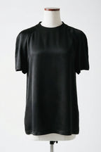 Moon Lee Silky Short-sleeve Blouse_Black