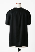 Moon Lee Silky Short-sleeve Blouse_Black