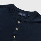 EASTLOGUE PERMANENT HENLEY NECK T-SHIRTS / NAVY