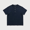 EASTLOGUE PERMANENT HENLEY NECK T-SHIRTS / NAVY