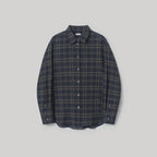 ANOTHER OFFICE W. W. Voile Oversized Shirt (Navy-Check)