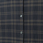 ANOTHER OFFICE W. W. Voile Oversized Shirt (Navy-Check)