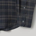 ANOTHER OFFICE W. W. Voile Oversized Shirt (Navy-Check)