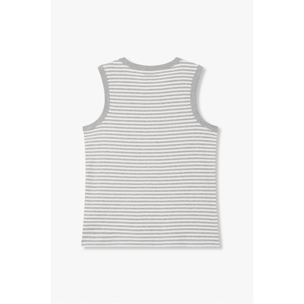 STUDIO TOMBOY Round neck sleeveless t-shirt_light gray 9176222983