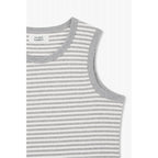 STUDIO TOMBOY Round neck sleeveless t-shirt_light gray 9176222983