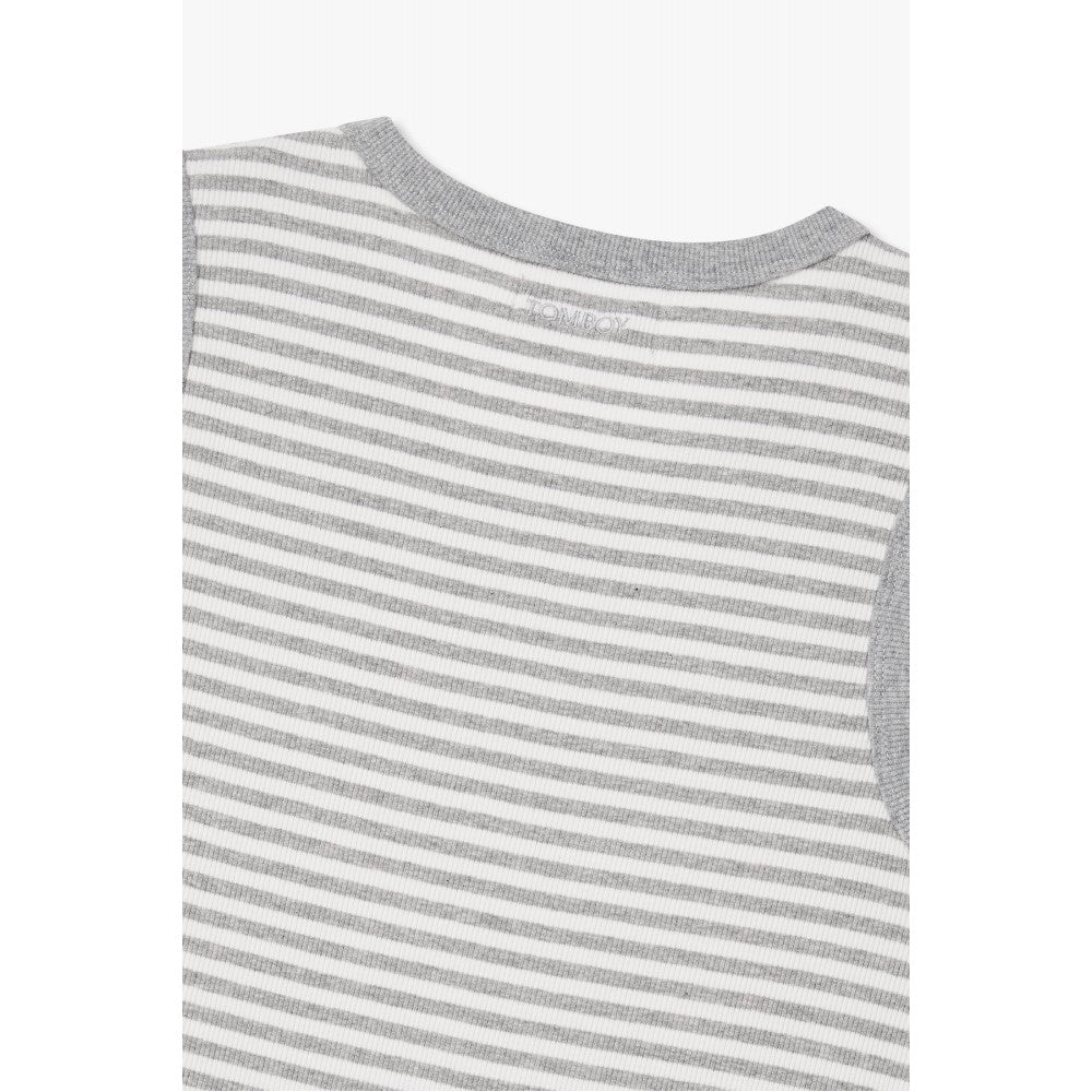 STUDIO TOMBOY Round neck sleeveless t-shirt_light gray 9176222983