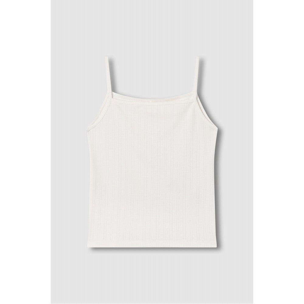 JAJU [JAJU/Jaju] Women's Pointel Sleeveless Lounge T-Shirt_Ivory