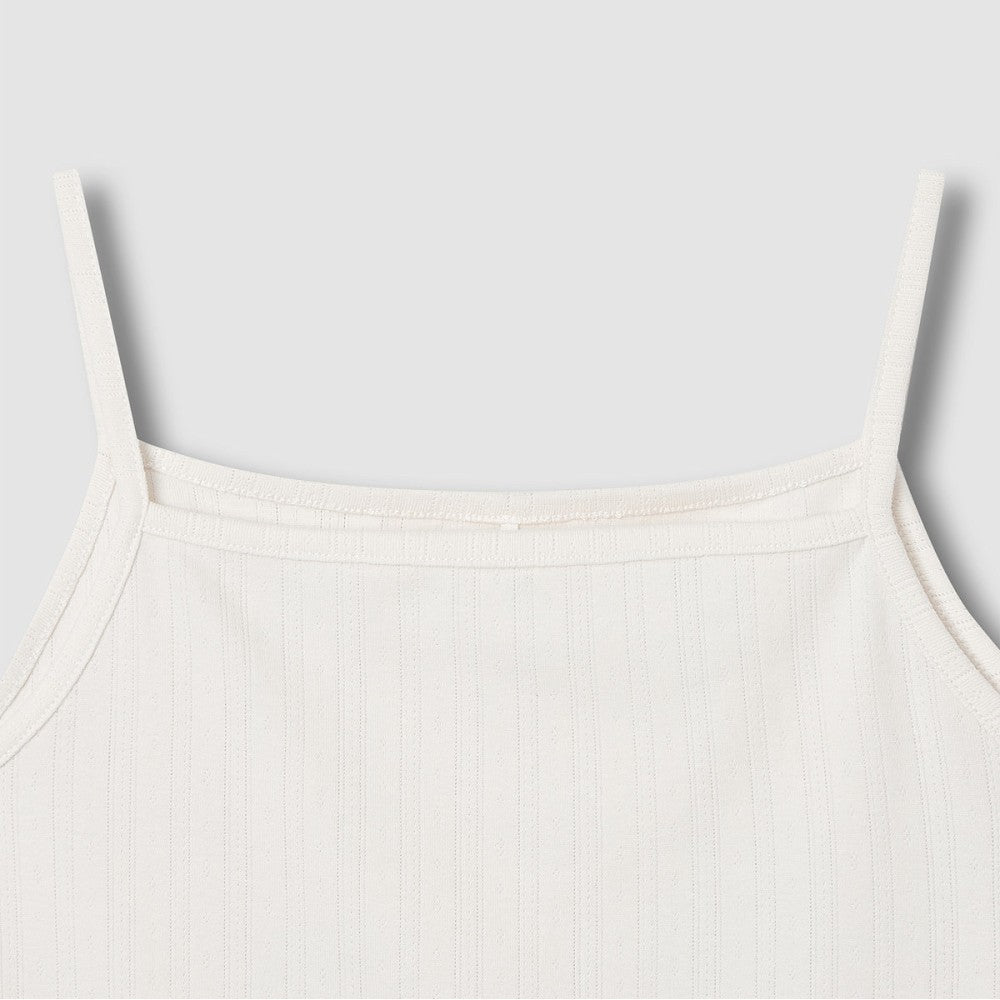 JAJU [JAJU/Jaju] Women's Pointel Sleeveless Lounge T-Shirt_Ivory