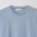 JojiLong JN103 DISTRESS OLD 1/2 T-SHIRT - SKY BLUE