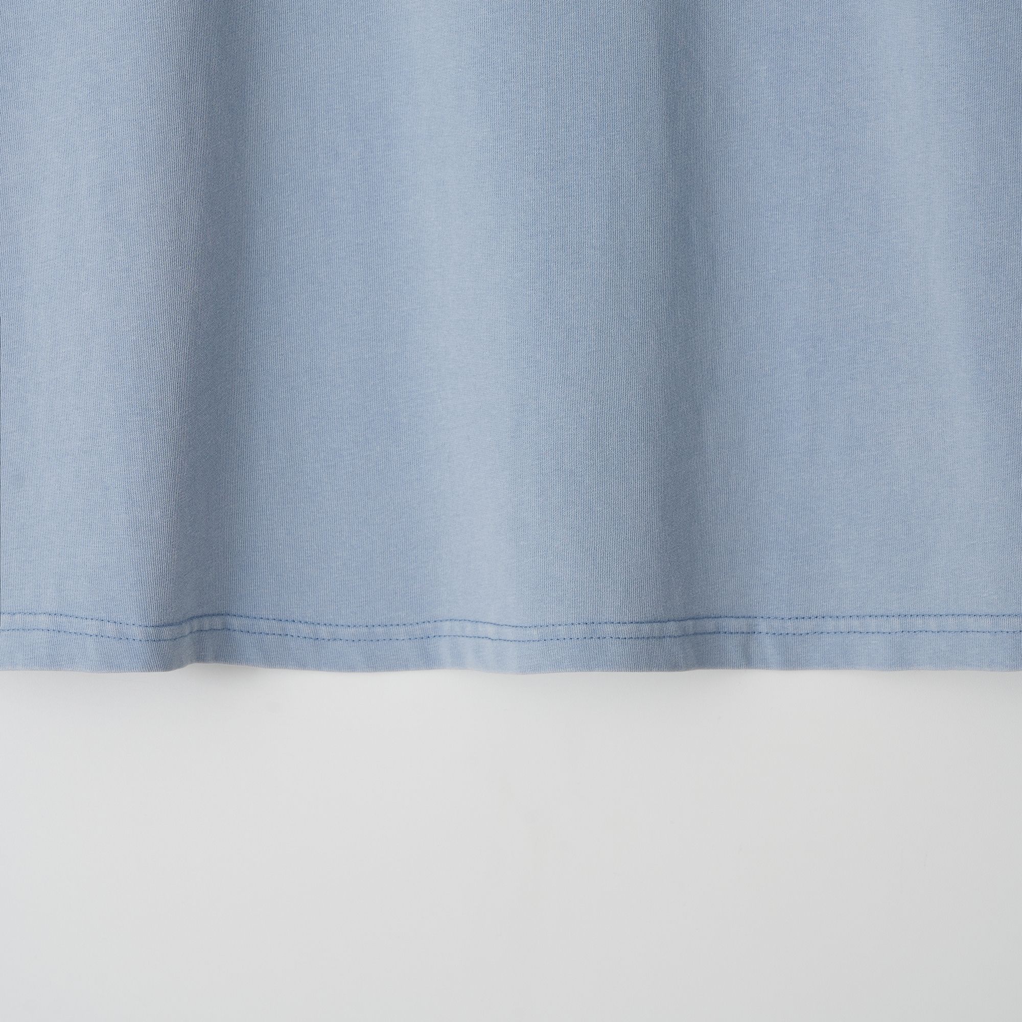 JojiLong JN103 DISTRESS OLD 1/2 T-SHIRT - SKY BLUE